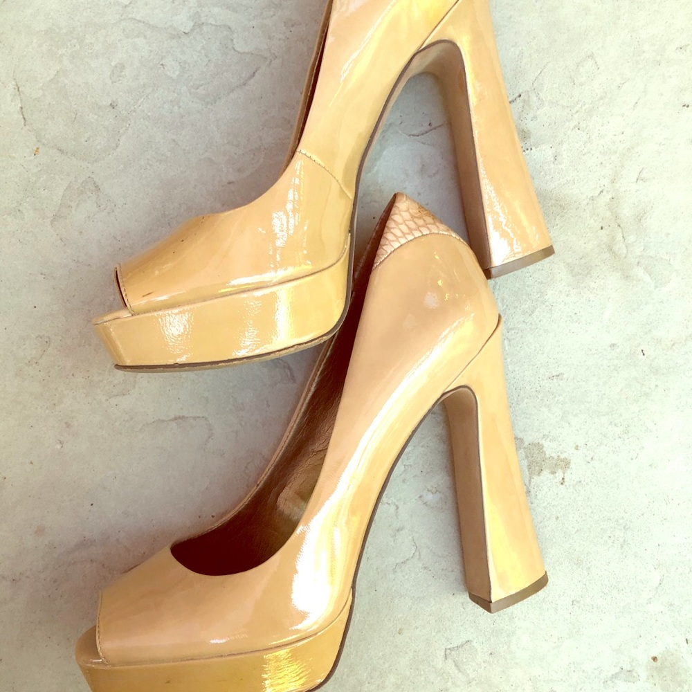 Sam Edelman Patent & Snakeskin Leather Platforms